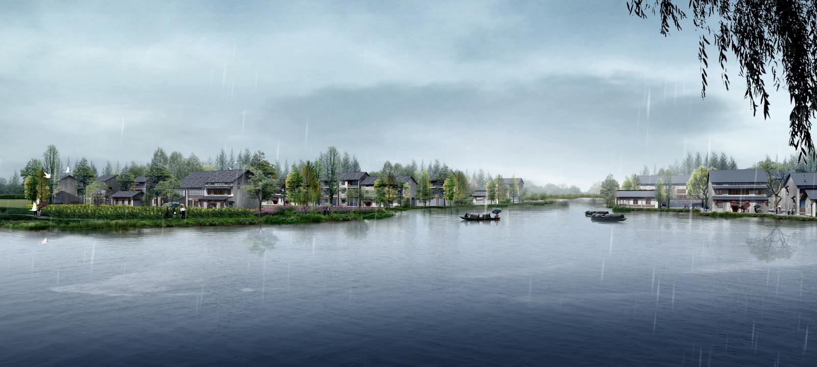 紹興東鑒湖水鄉風貌示范區一期百家湖花海片區修建性詳細規劃